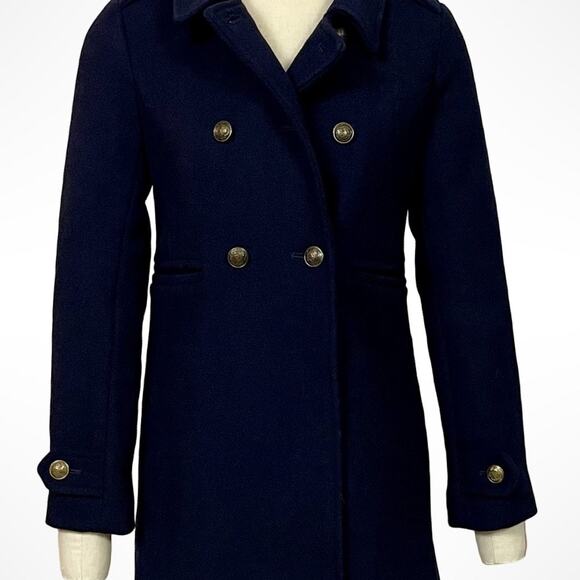 Gap Kids Navy Wool Peacoat XL (Fits Women XS) Gold Buttons Preppy Winter - Picture 7 of 9